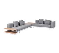Garden Corner Sofa with Table 5 Seater MISSANELLO Grey