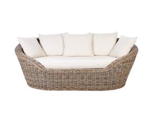 Beliani Garden Daybed Cavo Rattan Natural