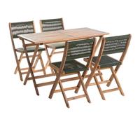 Beliani Garden Dining Set 4 Seater Prossedi Acacia Wood Green