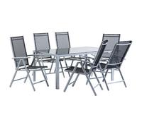Beliani Garden Dining Set 6 Seater Catania Black