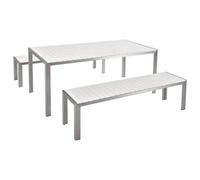 Beliani Garden Dining Set 6 Seater Nardo White