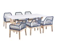 Beliani Garden Dining Set 6 Seater Olbia Navy Blue
