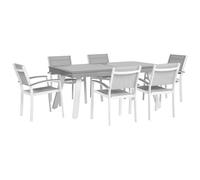 Beliani Garden Dining Set 6 Seater Pereta Grey Metal