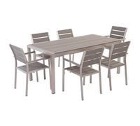 Beliani Garden Dining Set 6 Seater Vernio Grey