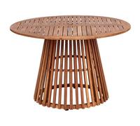 Beliani Garden Dining Table Agello 120/120cm Acacia Wood Brown