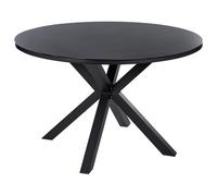 Garden Dining Table MALETTO 120 cm 120 cm Glass Black
