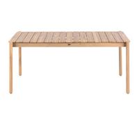 Beliani Garden Dining Table Manado 180 Cm 100 Cm Acacia Wood Light Brown