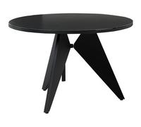 Garden Dining Table OLMETTO 83 cm 110 cm Glass Black