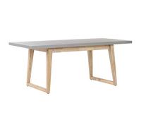 Beliani Garden Dining Table Oria 180 Cm 90 Cm Concrete Grey