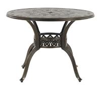 Garden Dining Table SAPRI 100 cm 100 cm Metal Dark Brown