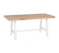 Garden Dining Table SCANIA 170 cm 80 cm Acacia Wood White