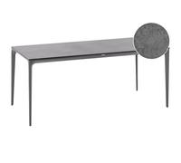 Garden Dining Table SOVARETO 180 cm 90 cm Stone Effect Dark Grey