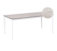 Beliani Garden Dining Table Sovareto 180 Cm 90 Cm Wood-Like Light Grey