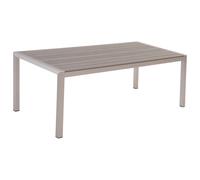 Beliani Garden Dining Table Vernio 180 Cm 90 Cm Metal Grey