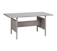 Garden Dining Table VITERBO 145 cm 80 cm Glass Light Grey