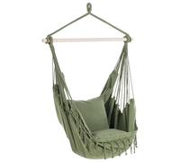Beliani Hanging Chair Bonea Cotton Green, Green
