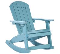 Beliani Garden Kids Rocking Chair Adirondack Light Blue