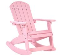 Beliani Garden Kids Rocking Chair ADIRONDACK Pastel Pink, Pink