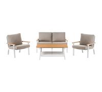 Beliani Garden Lounge Set With Table 4 Seater Orero Taupe