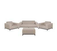 Beliani Garden Lounge Set with Table 5 Seater ROVIGO Beige