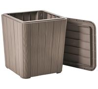 Beliani Storage Box SARANDI 40 cm 40 cm Taupe, Brown