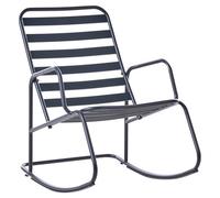 Beliani Garden Rocking Chair Turi Metal Black