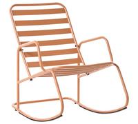 Beliani Garden Rocking Chair Turi Metal Golden Brown
