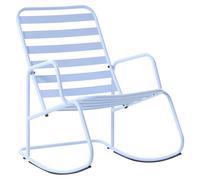 Beliani Garden Rocking Chair Turi Metal Light Blue