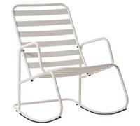 Beliani Garden Rocking Chair Turi Metal Off-White