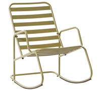 Beliani Garden Rocking Chair Turi Metal Olive Green