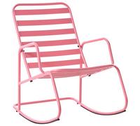 Beliani Garden Rocking Chair Turi Metal Pink