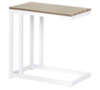 Beliani Garden Side Table Messina 60 Cm 35 Cm White