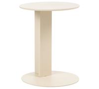 Beliani Garden Side Table Vanzago 40 Cm 40 Cm Metal Beige