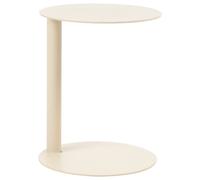 Beliani Garden Side Table Venturina 40 Cm 40 Cm Metal Beige