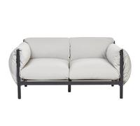 Beliani Garden Sofa 2 Seater Esperia Metal Grey