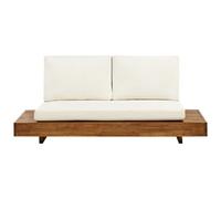 Beliani Garden Sofa 2 Seater Marettimo Certified Acacia Wood Brown