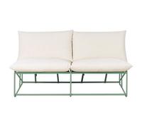 Beliani Garden Sofa 2 Seater Pico Metal Green