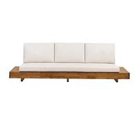 Garden Sofa 3 Seater MARETTIMO Certified Acacia Wood Off-White