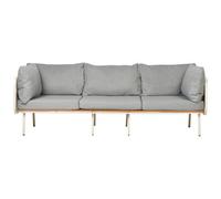 Garden Sofa 3 Seater SENISE Metal Grey
