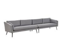 Beliani Garden Sofa 4 Seater Loretello Grey