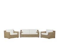 Beliani Garden Sofa Set 4 Seater ARDEA Rattan Light Brown