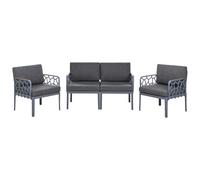 Garden Sofa Set 4 Seater ERICHE Dark Grey