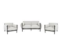 Beliani Garden Sofa Set 4 Seater Esperia Metal Grey
