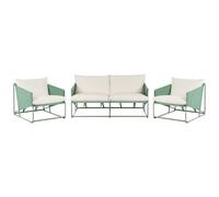 Beliani Garden Sofa Set 4 Seater Ponte Metal Green