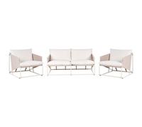 Beliani Garden Sofa Set 4 Seater Ponte Metal Taupe