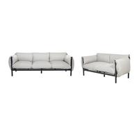Beliani Garden Sofa Set 5 Seater Esperia Metal Grey