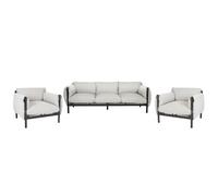 Beliani Garden Sofa Set 5 Seater Esperia Metal Grey