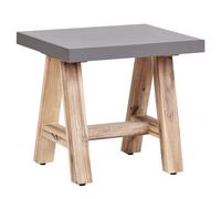 Beliani Garden Stool Tonnare Grey