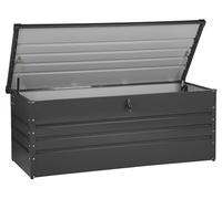 Beliani Garden Storage Box Dark Grey Steel Lockable Lid 600L Cebrosa