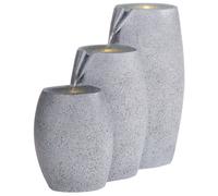 Garden Water Feature LED ARKLE Grey